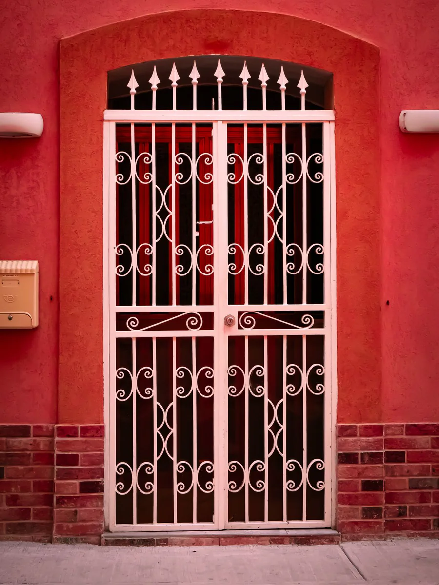 Ornamental scroll gate