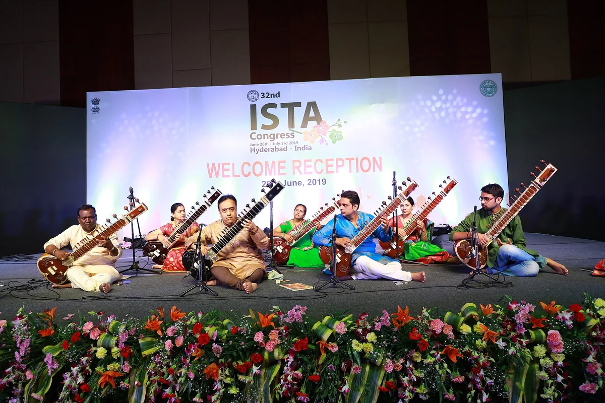 A hundred strings, one raag: the ensemble that filled the hall