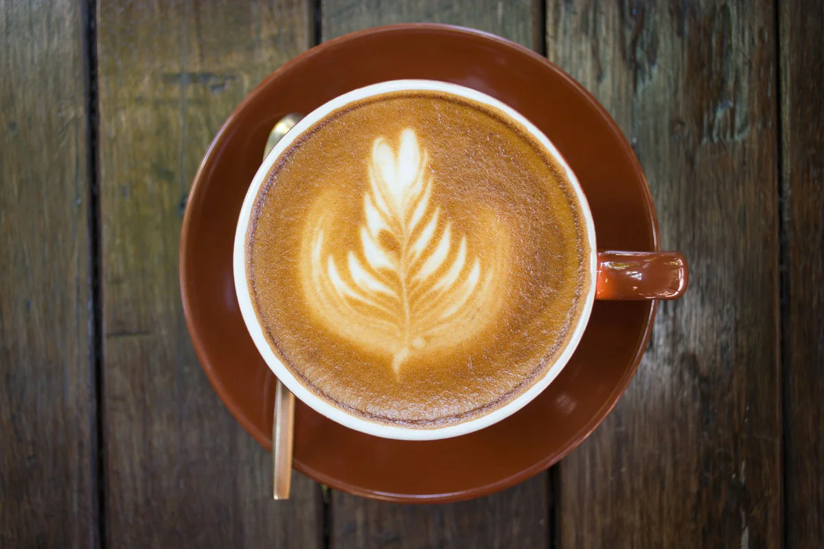 A cup of coffee with latte art