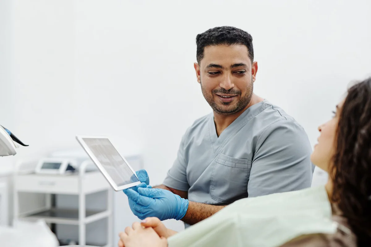 A doctor with a patient