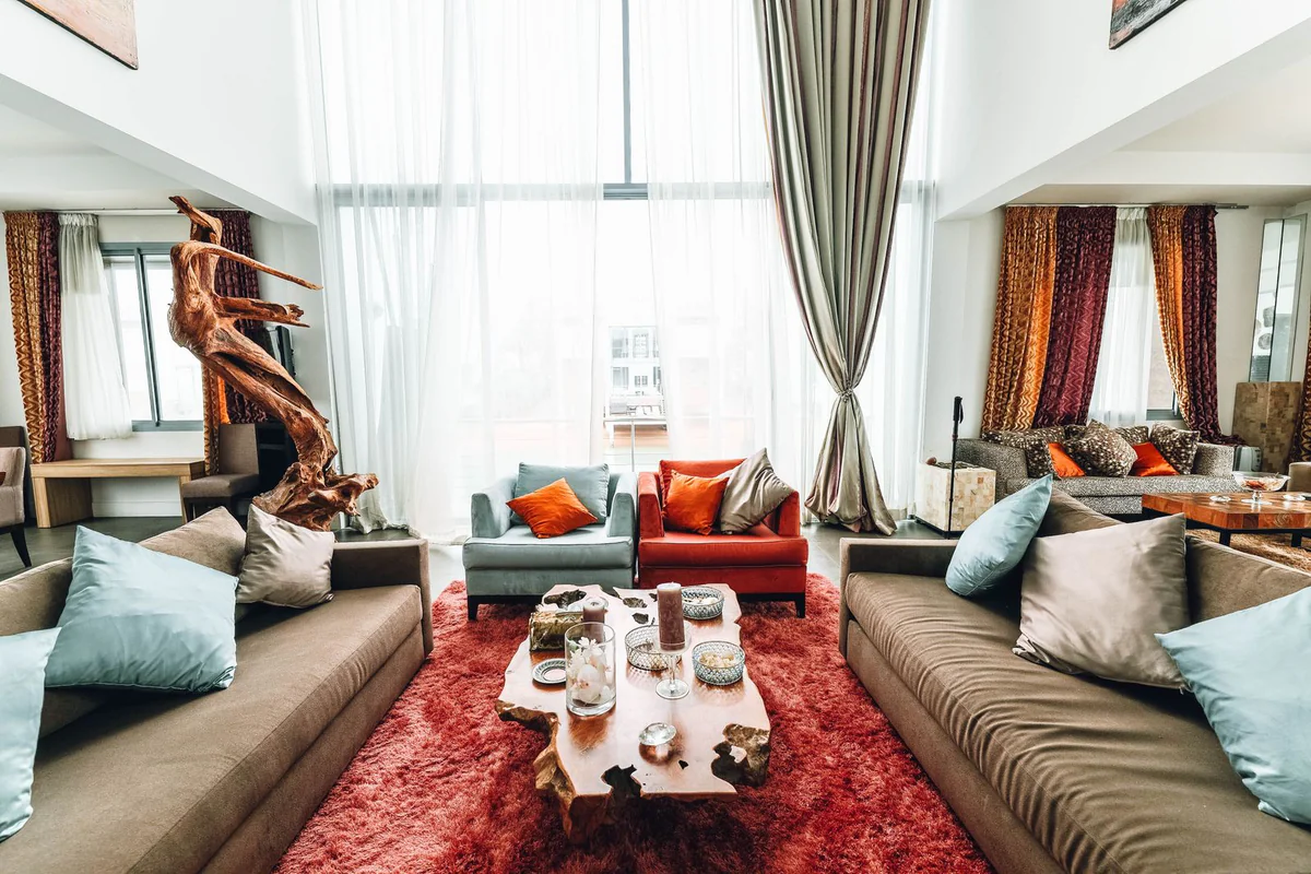 A furnished living room