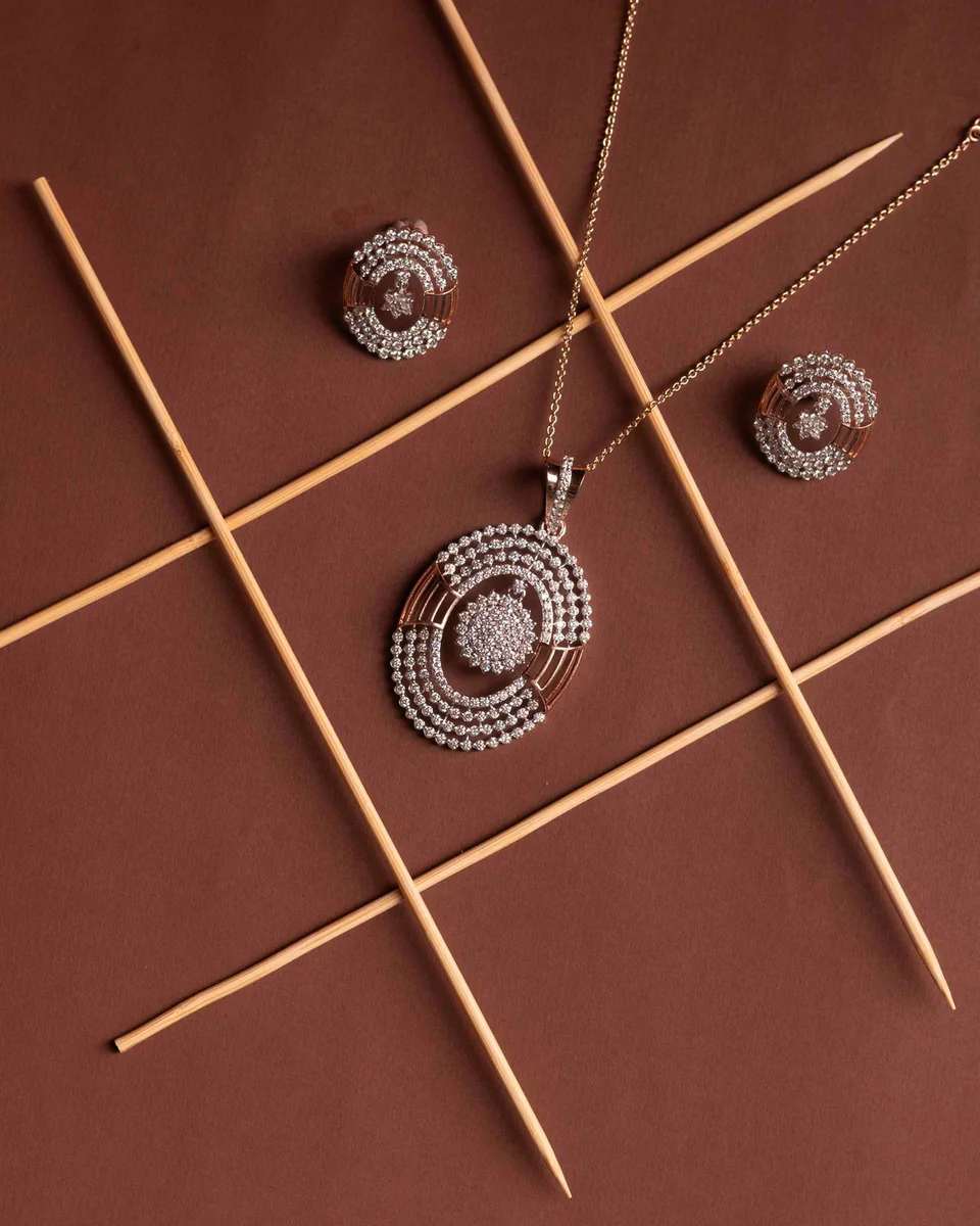 Pendant and earring set