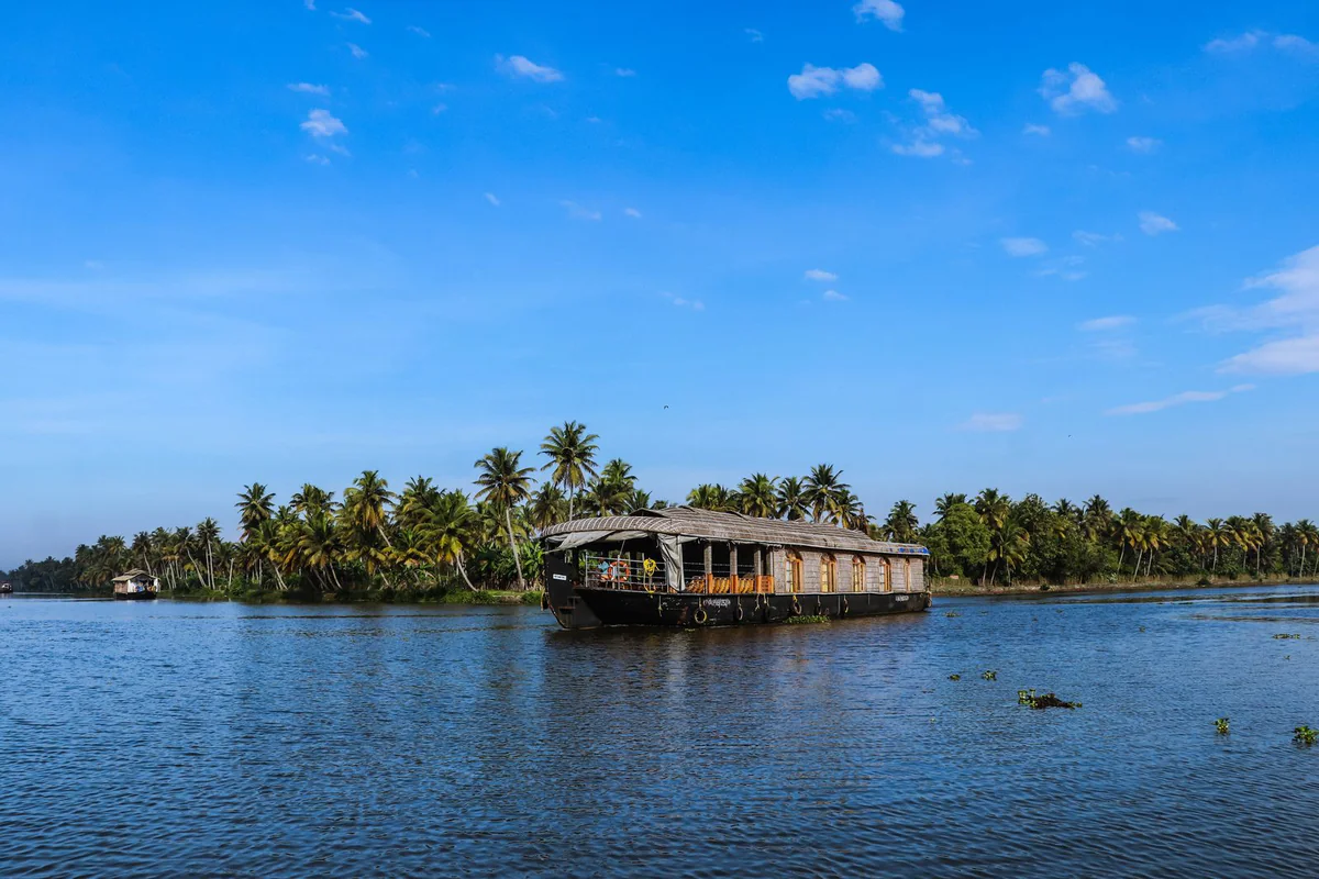 Houseboat on a tropical river
