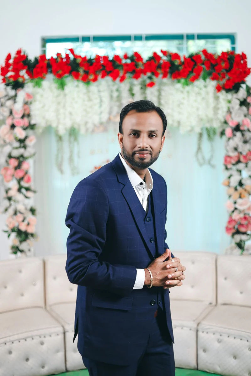 Navy wedding suit