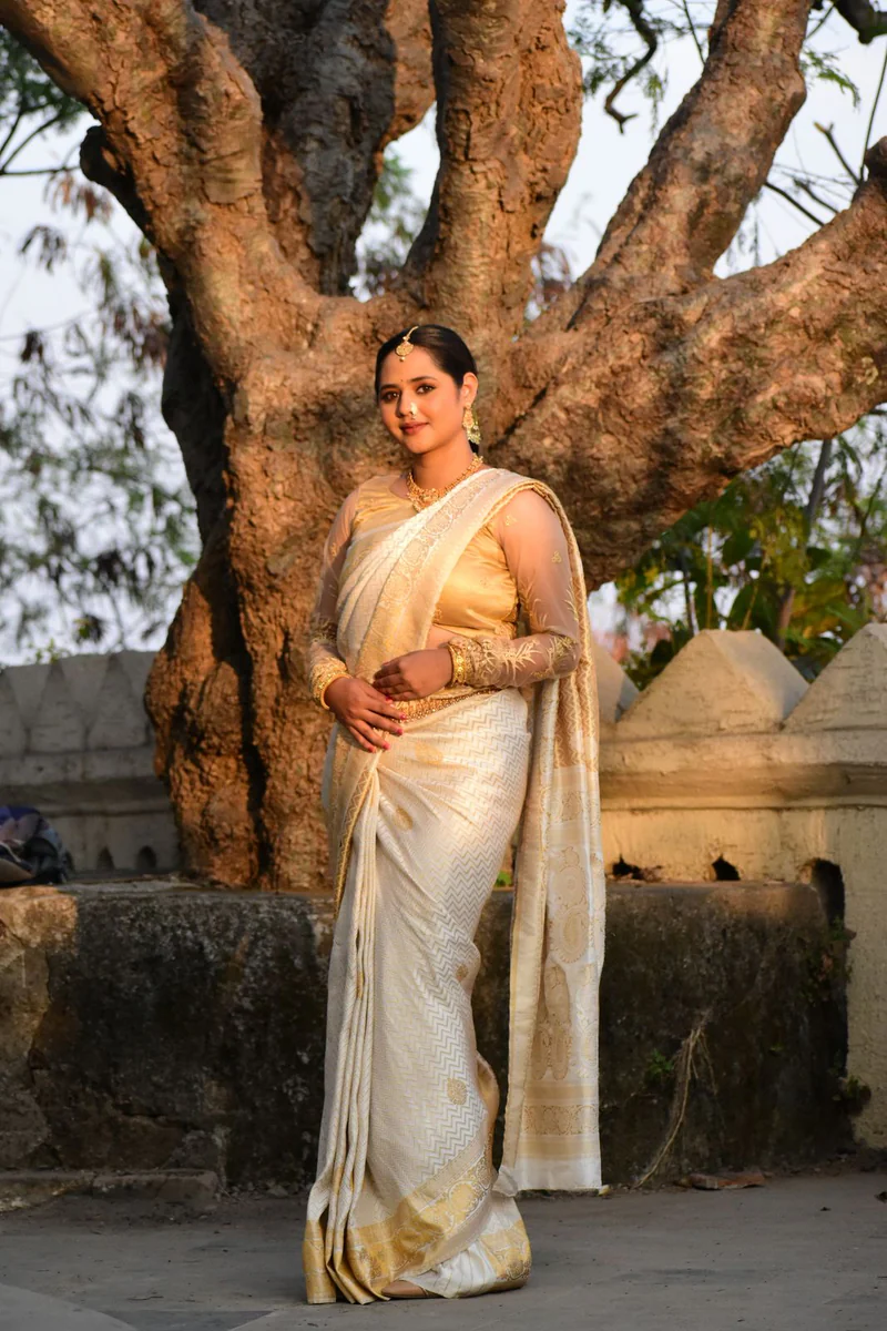 Linen saree