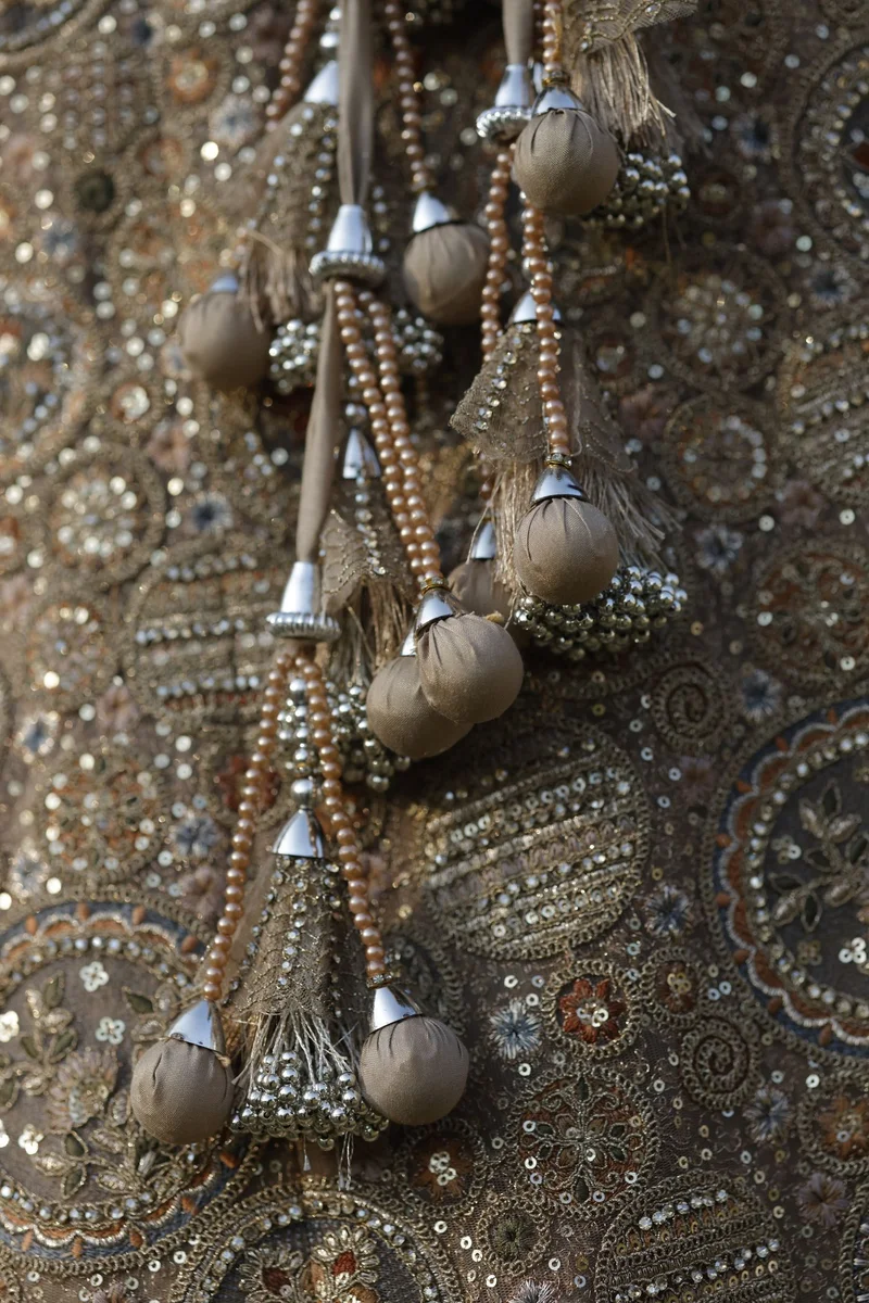 Hand-knotted latkans & tassels