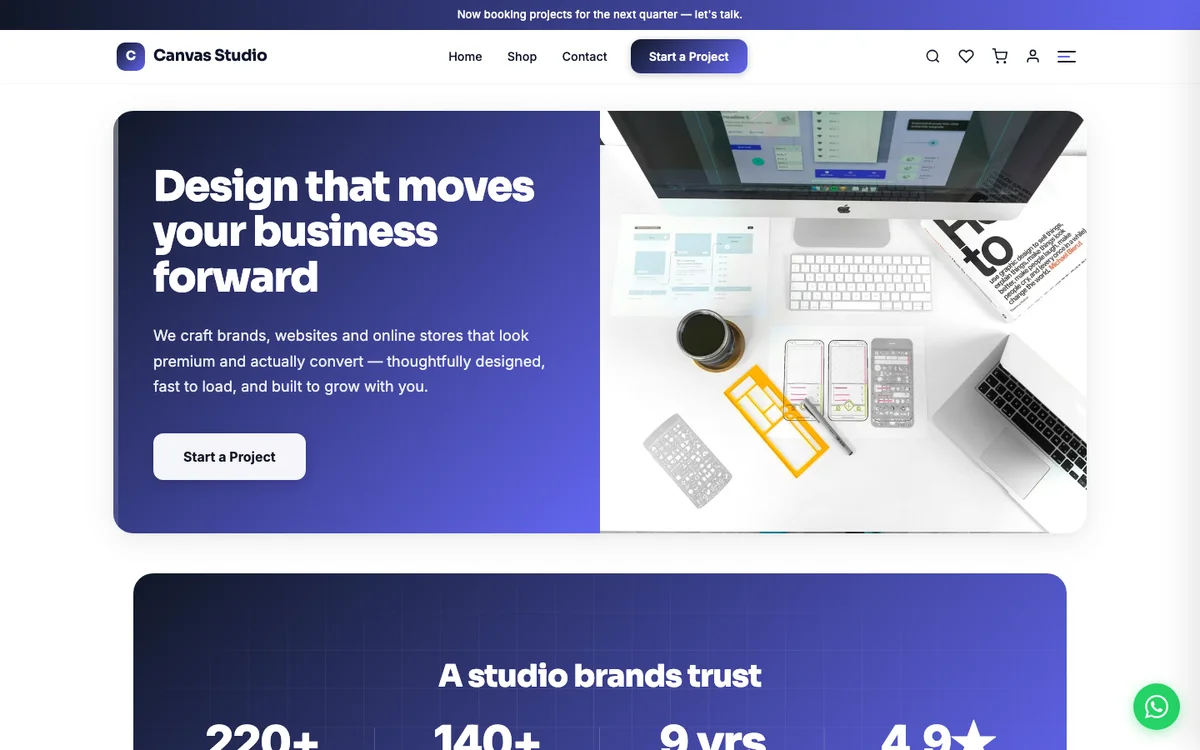 Canvas — Blank Builder — NGO & Charity website design