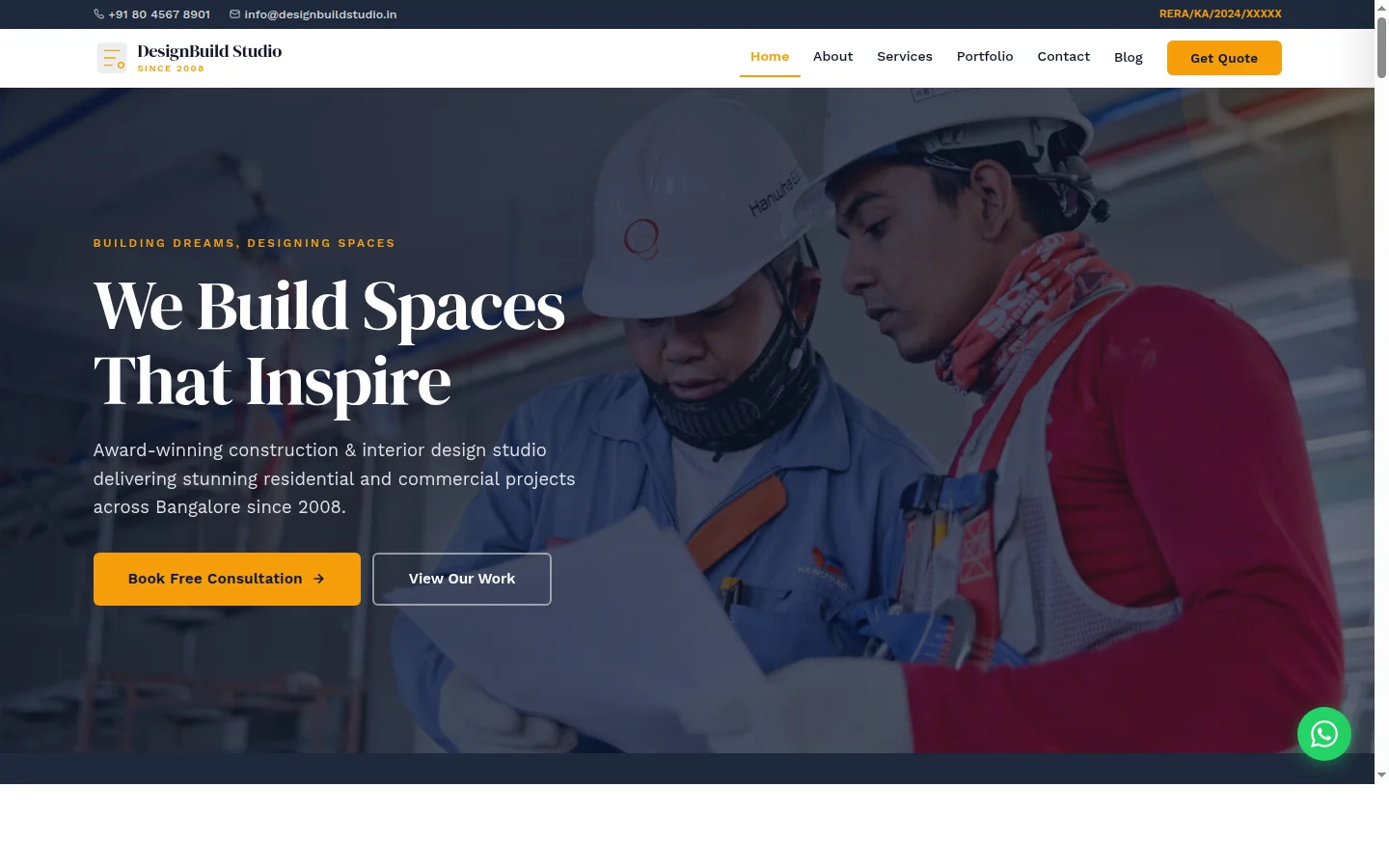 DesignBuild Studio — Real Estate Agent & Builder website design