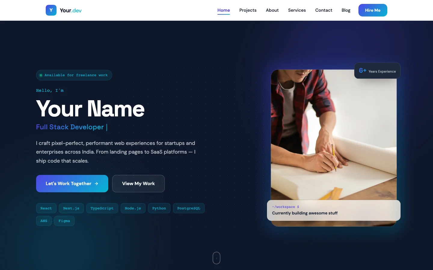 Vikram Mehta — Freelancer Portfolio — Freelancer & Agency website design