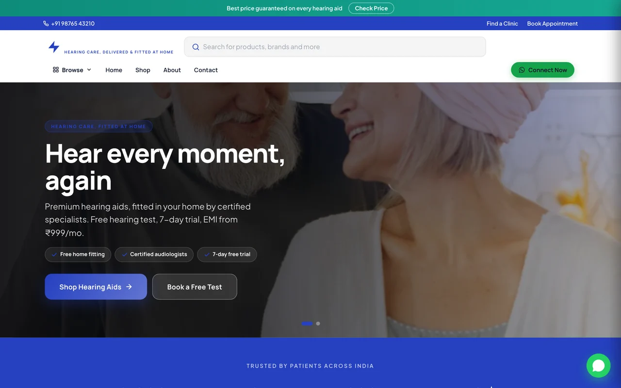HearWell — Clinic & Doctor website design