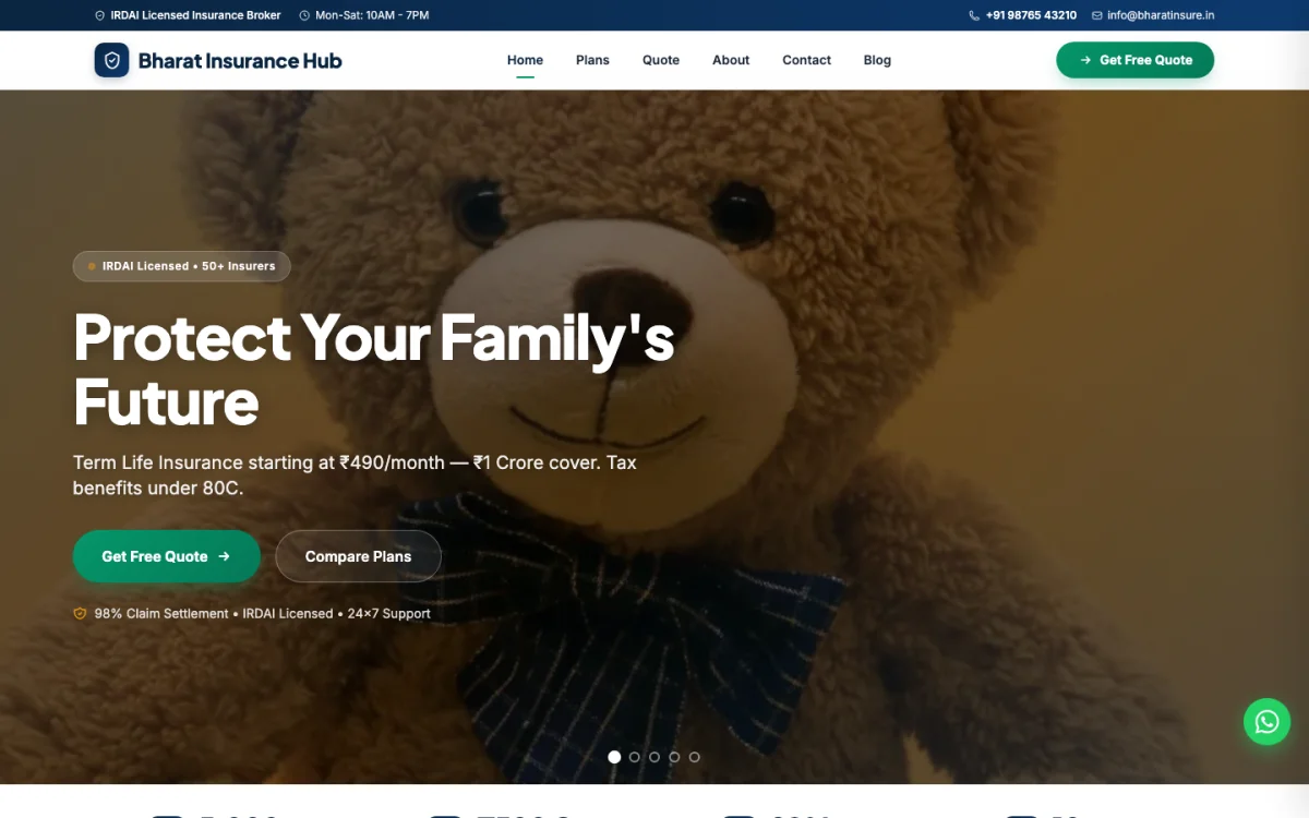 Insurance Broker — Loan Agent, DSA & Financial Advisor website design