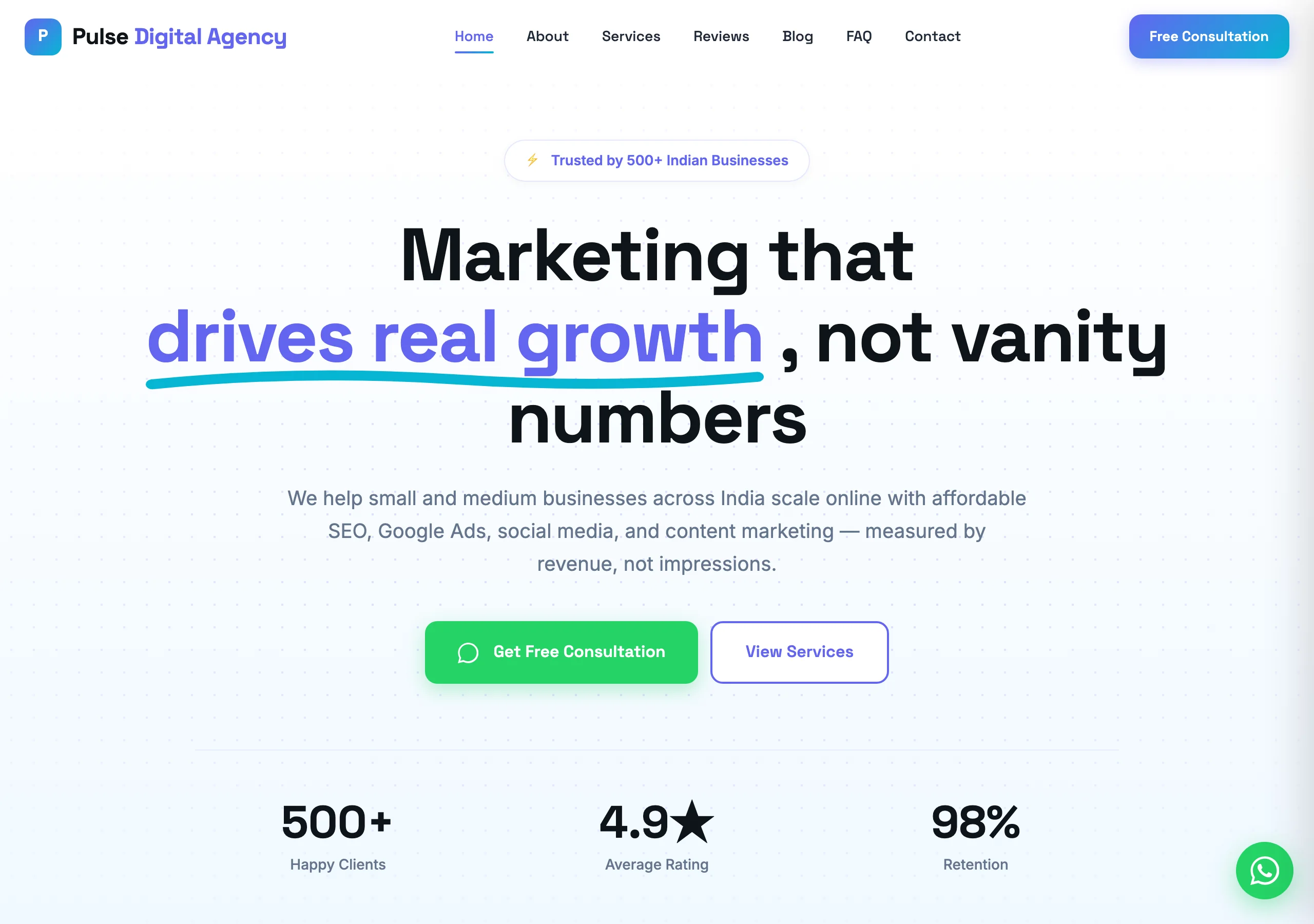 Marketing Agency — Modern — Freelancer & Agency website design