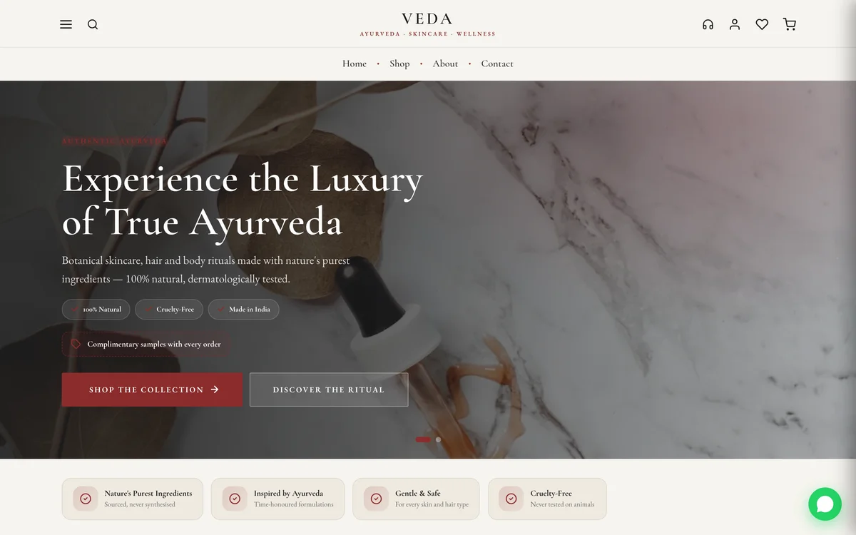 Veda — Pharmacy & Medical Store website design