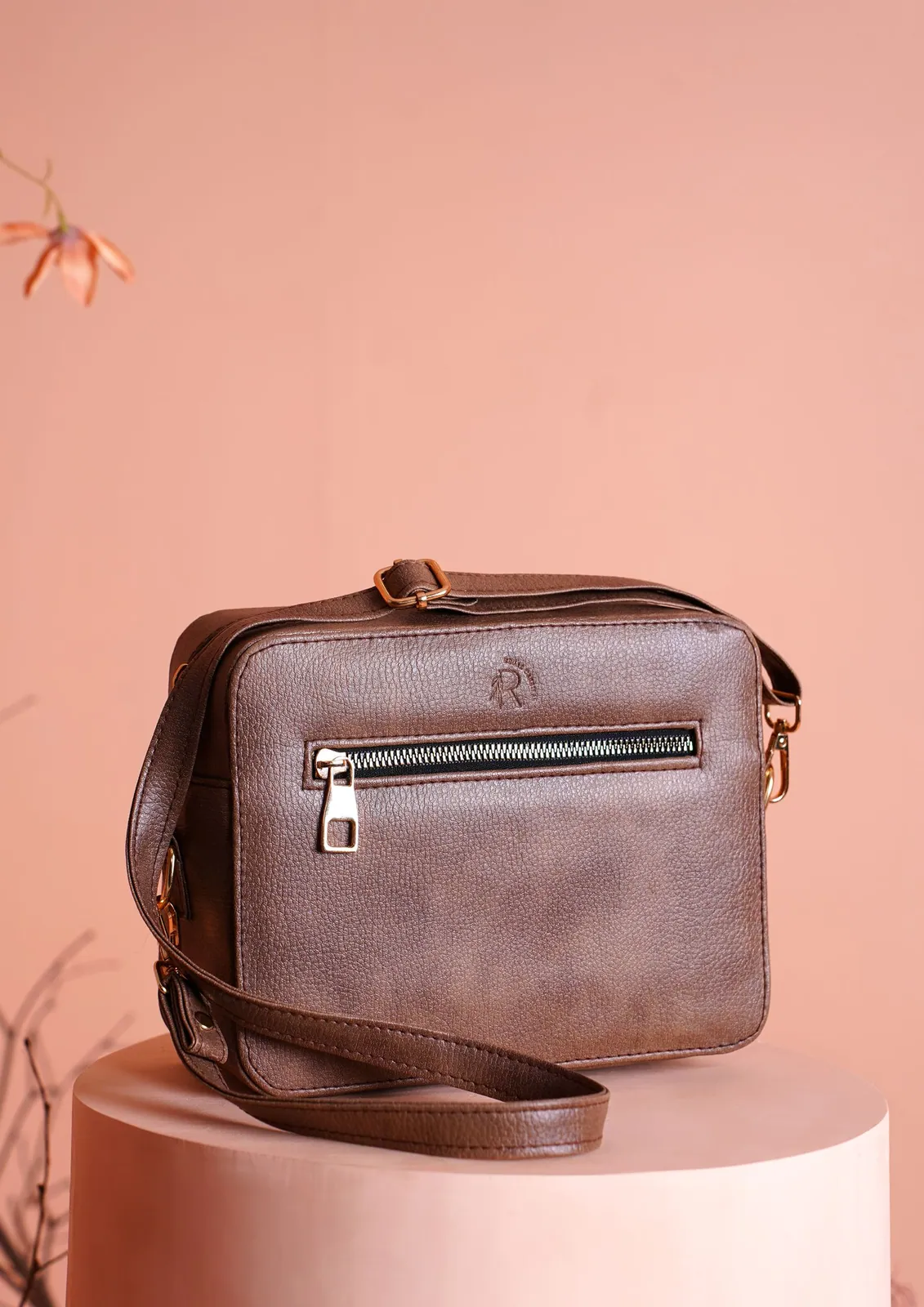 Leather sling bag