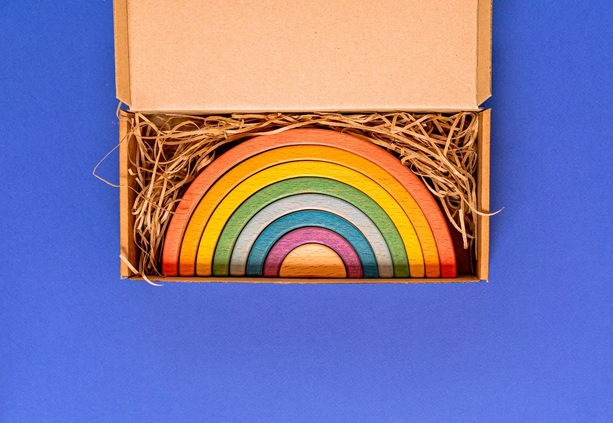 Rainbow stacking toy 2