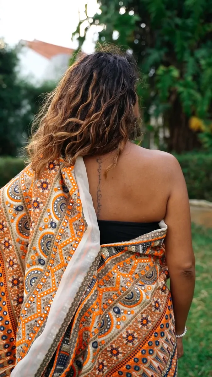 Printed cotton saree