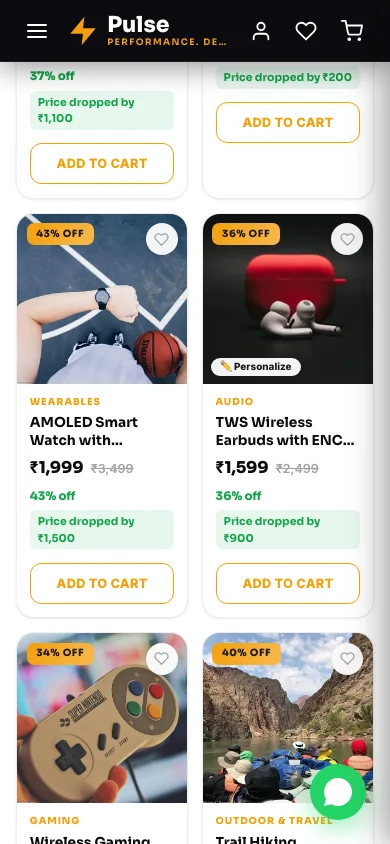 A product card in the shop listing with a Personalize tag on the photo