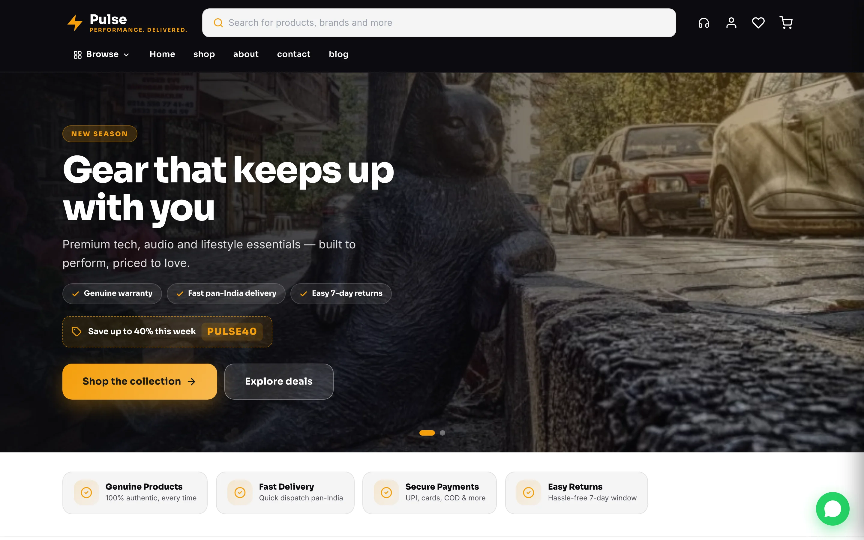 Your published website as a customer sees it on a phone.