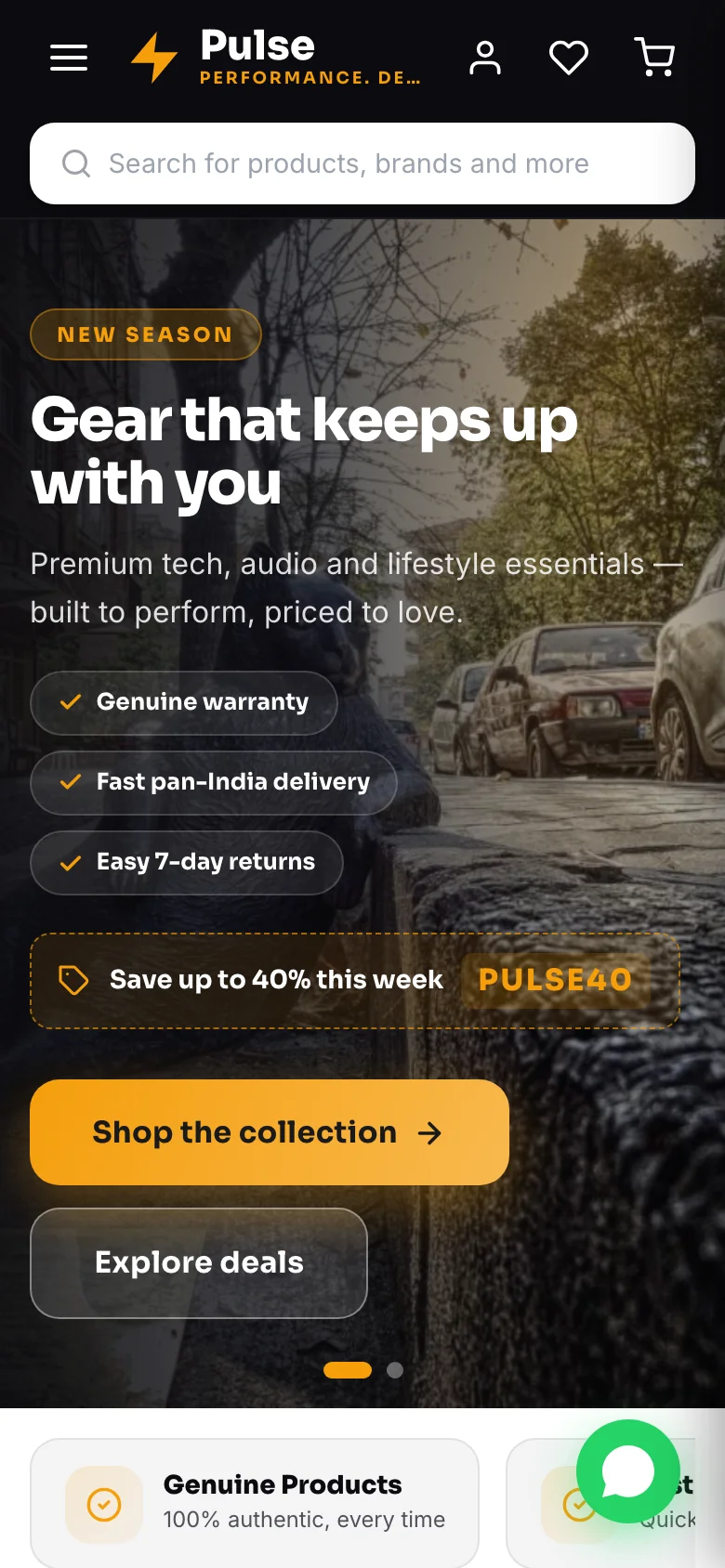 Your published website as a customer sees it on a phone. — phone view