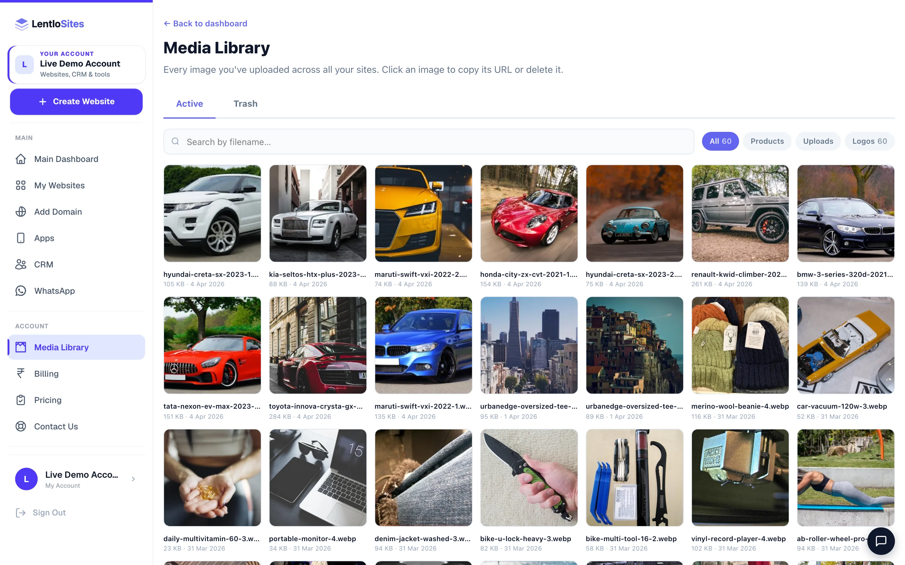 Every photo you have ever uploaded, in one searchable place.