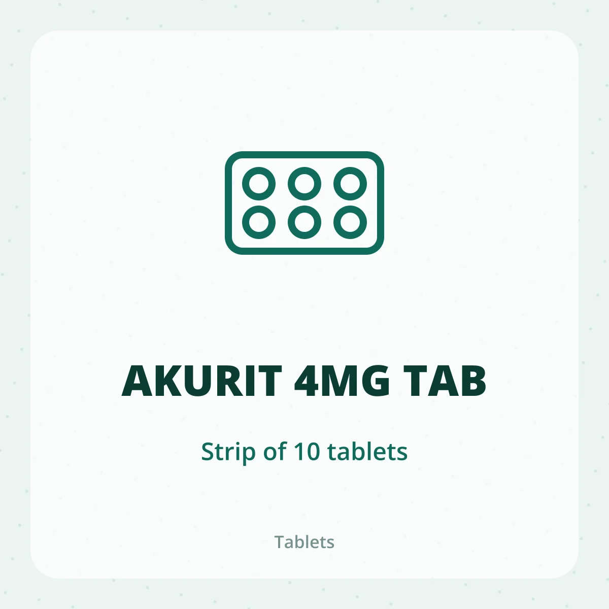 AKURIT 4MG TAB 1X10