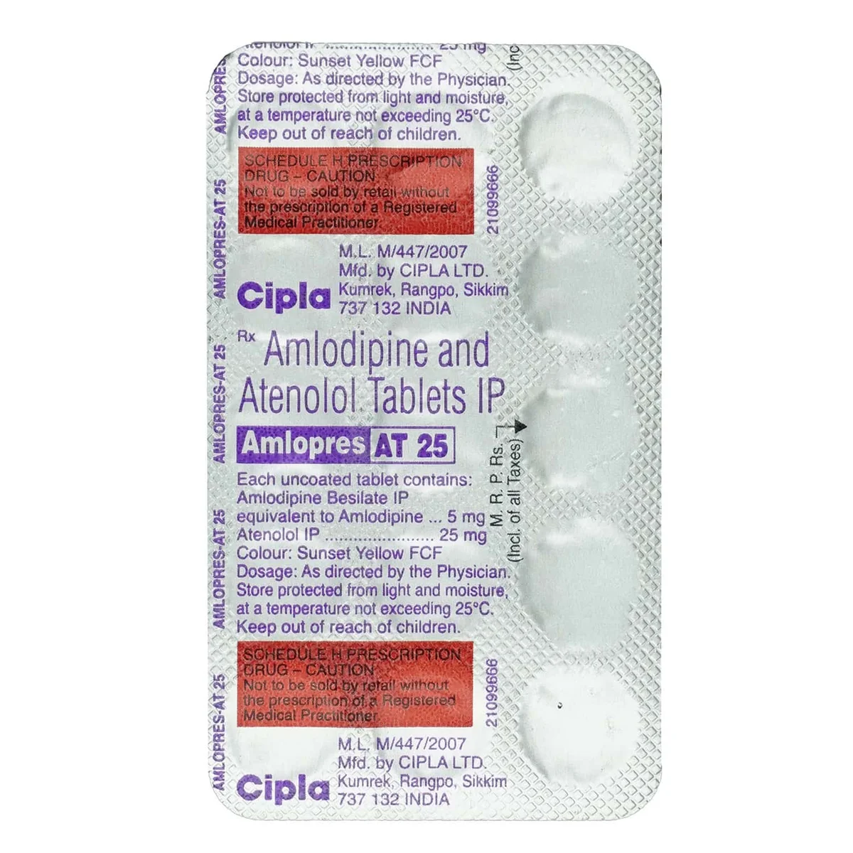 AMLOPRES-AT 25MG TAB 1X15