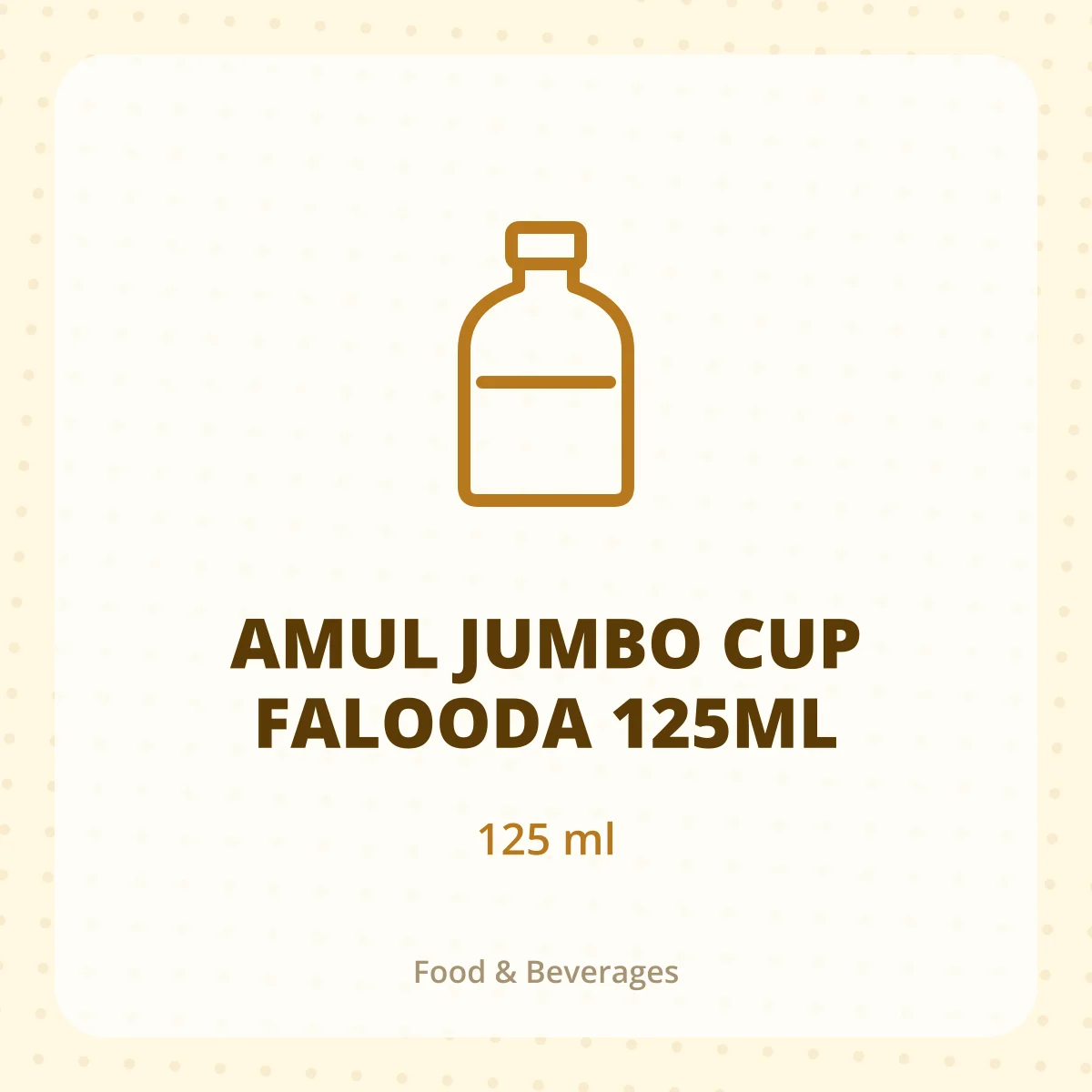 AMUL JUMBO CUP FALOODA 125ML 1*125ML