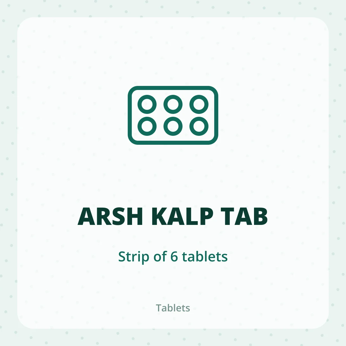 ARSH KALP TAB 1X6