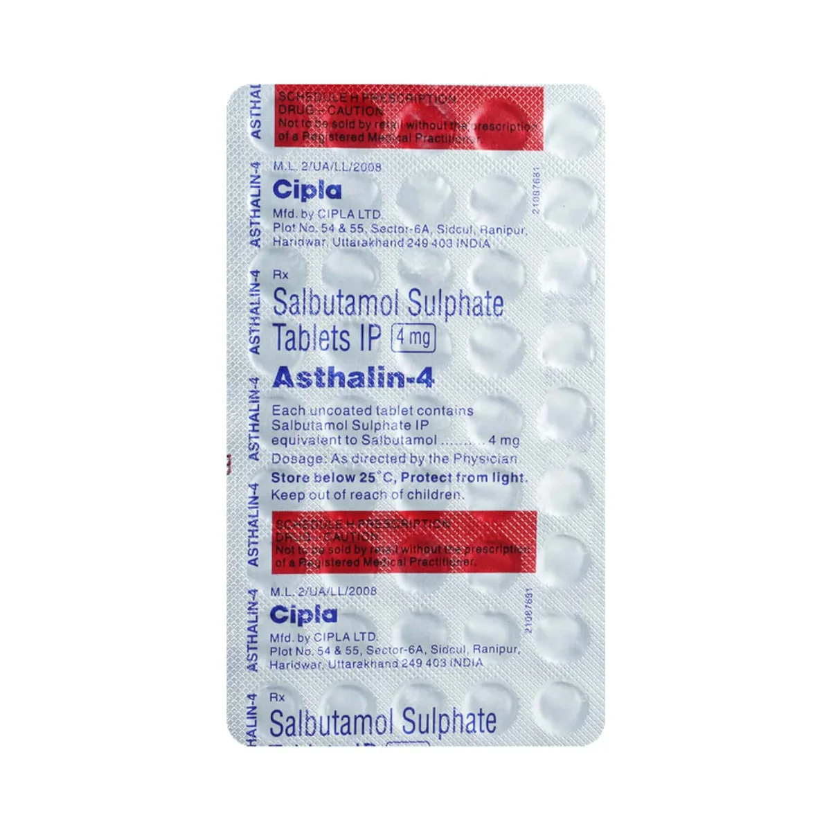 ASTHALIN 4MG 1X45