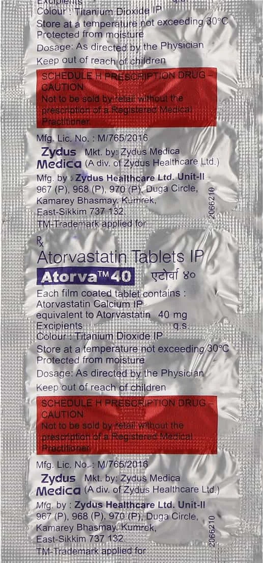 ATORVA-40MG TAB 1X10