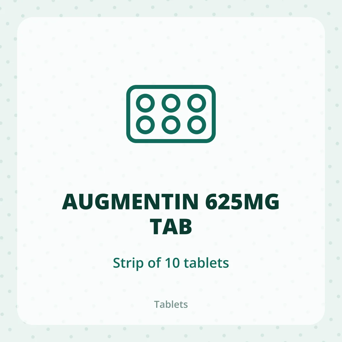 AUGMENTIN 625MG TAB 1X10