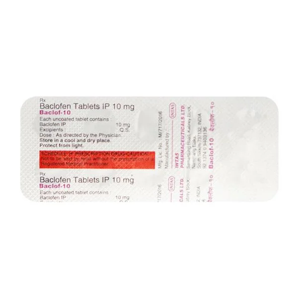 BACLOF-10MG TAB 1X10