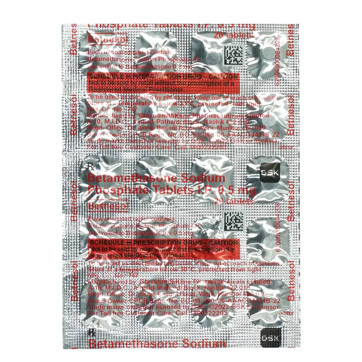 BETNESOL TAB 1X20
