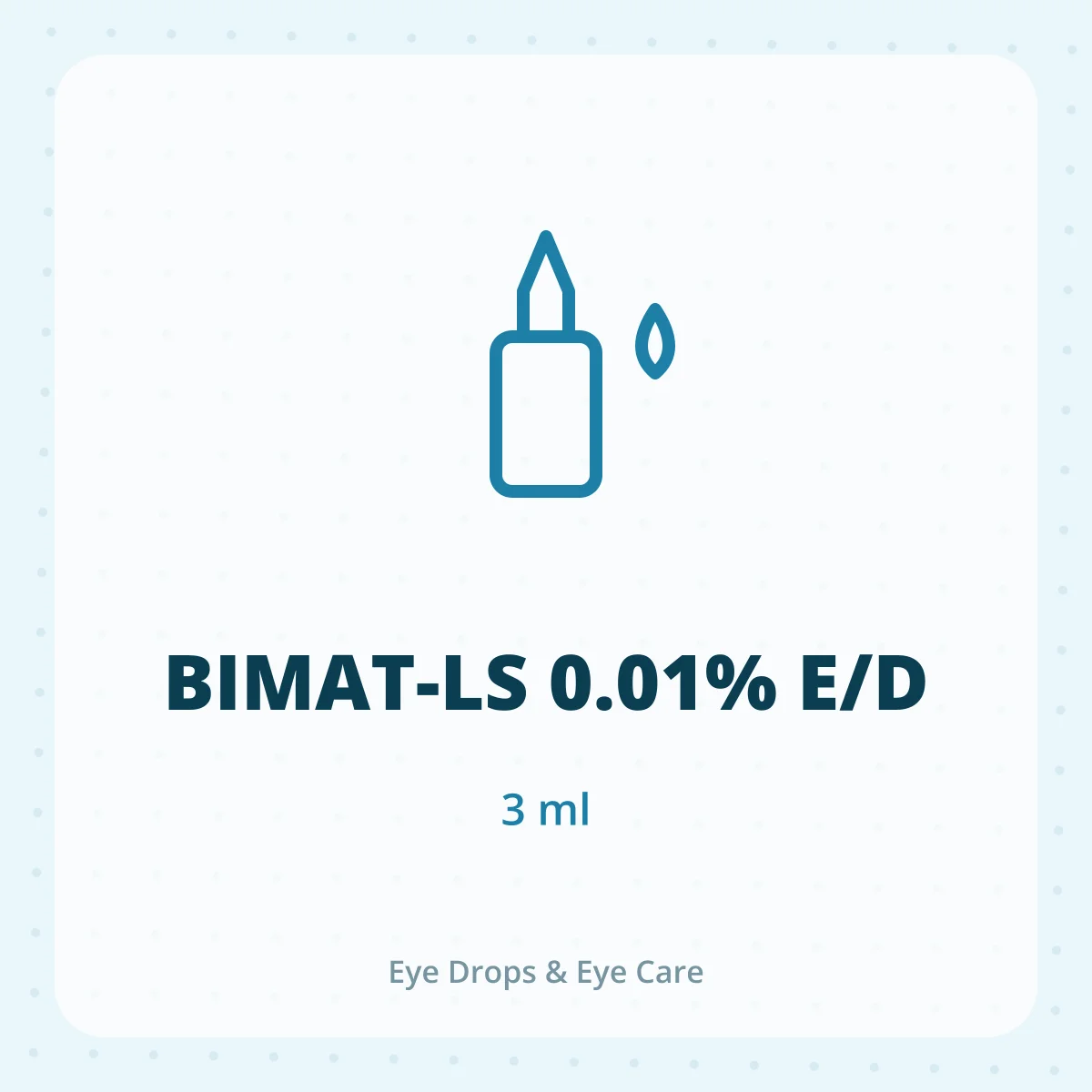 BIMAT-LS 0.01% E/D 1X3ML