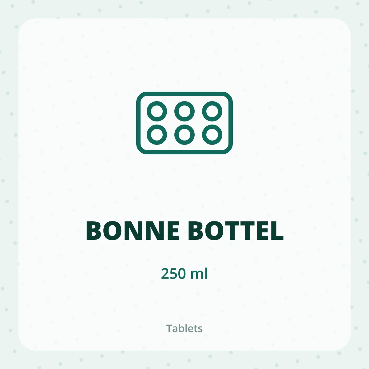BONNE BOTTEL 1X250ML