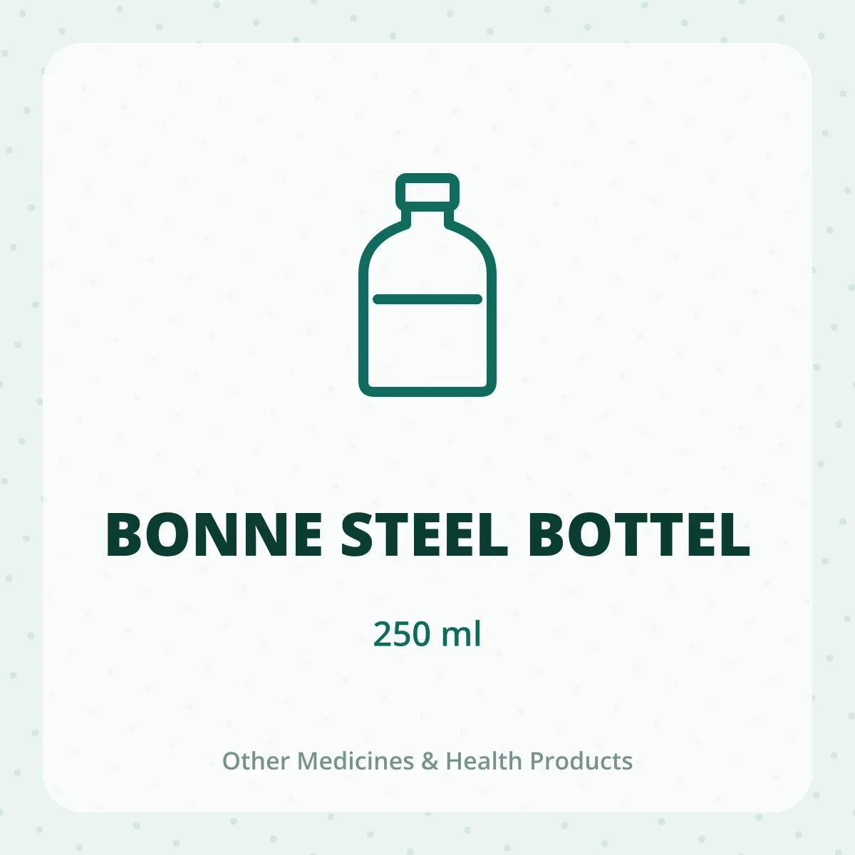 BONNE STEEL BOTTEL 1X250ML