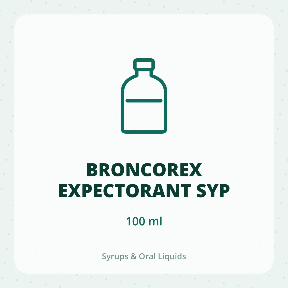 BRONCOREX EXPECTORANT SYP 1X100ML
