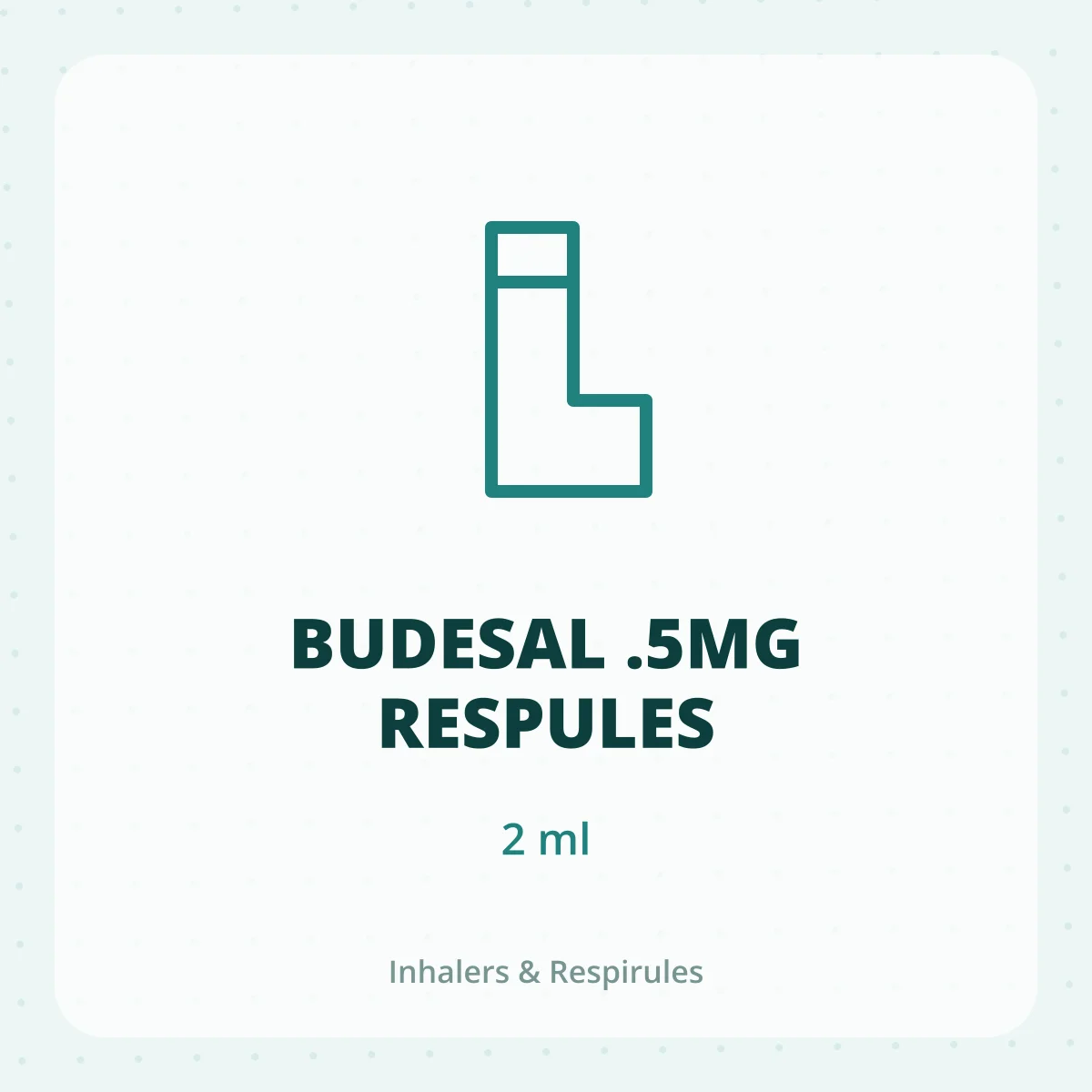 BUDESAL .5MG RESPULES 1X2ML