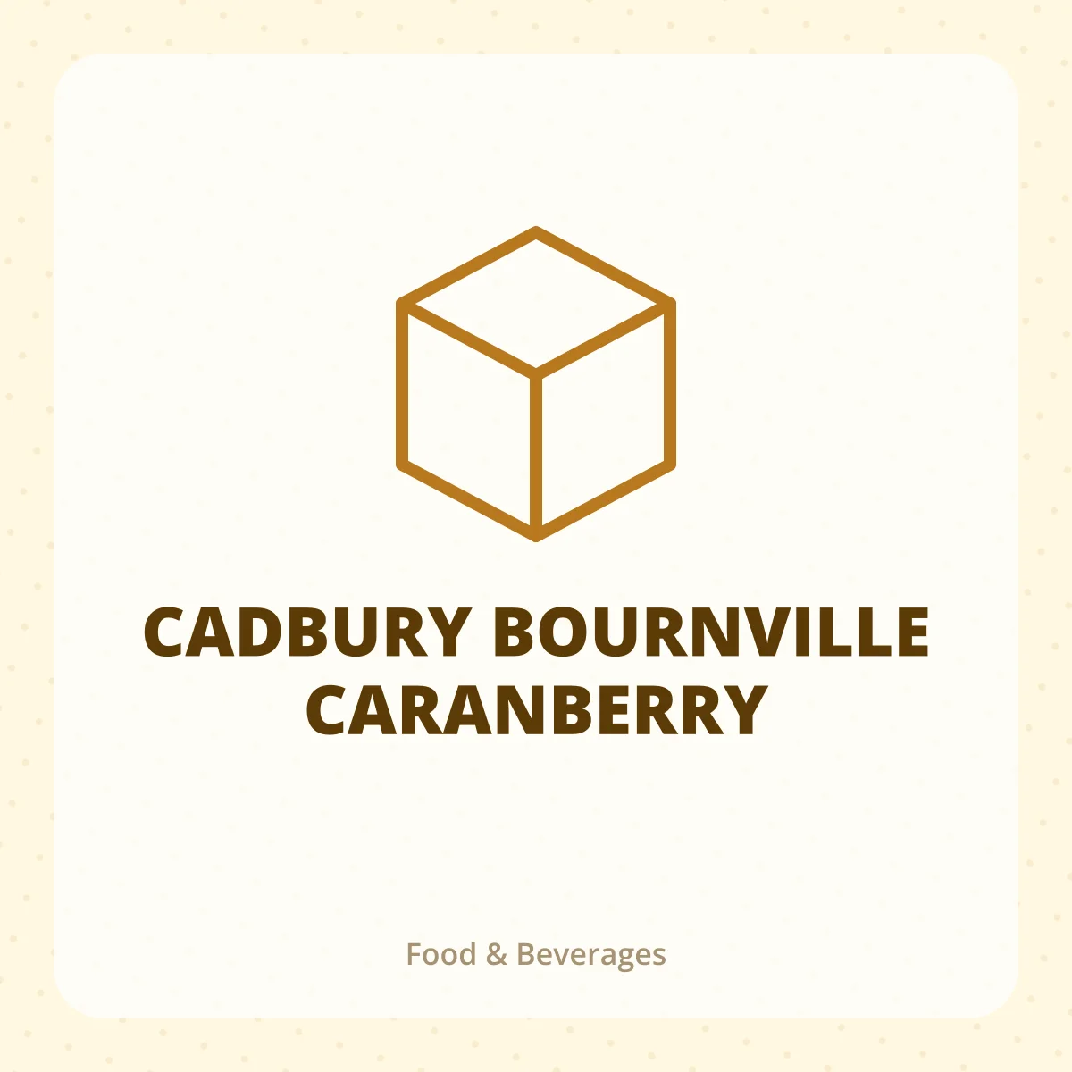 CADBURY BOURNVILLE CARANBERRY 1X1