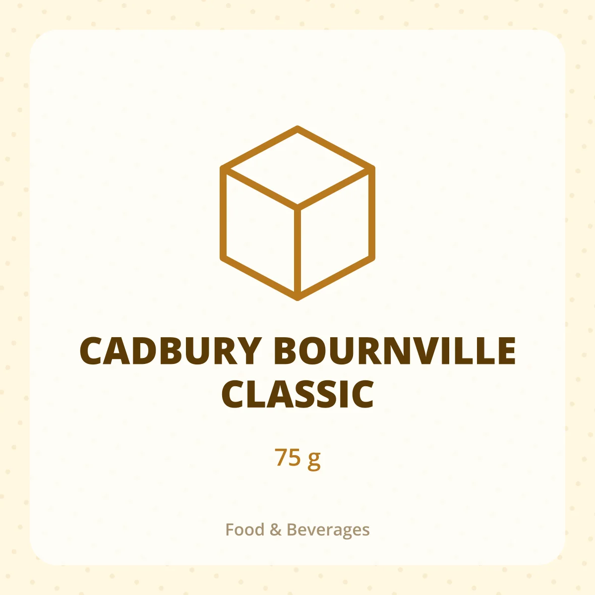 CADBURY BOURNVILLE CLASSIC 1X75GM