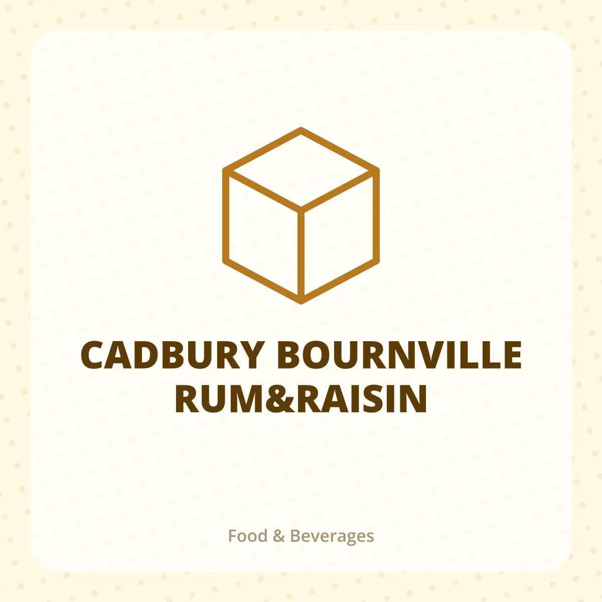 CADBURY BOURNVILLE RUM&RAISIN 1X1