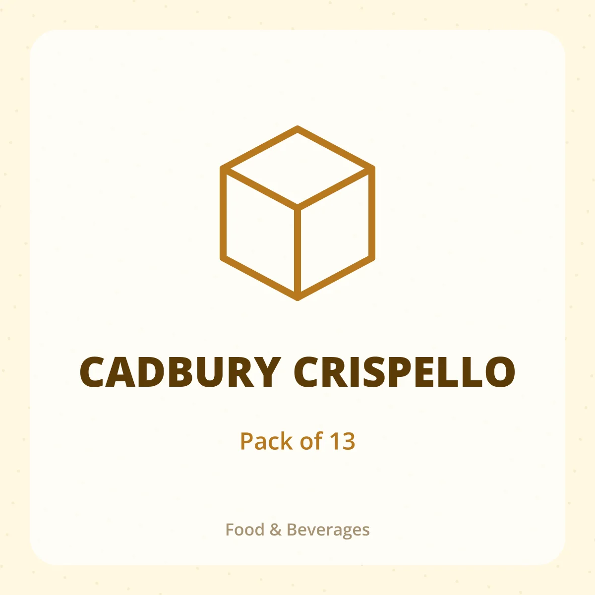 CADBURY CRISPELLO 1X13