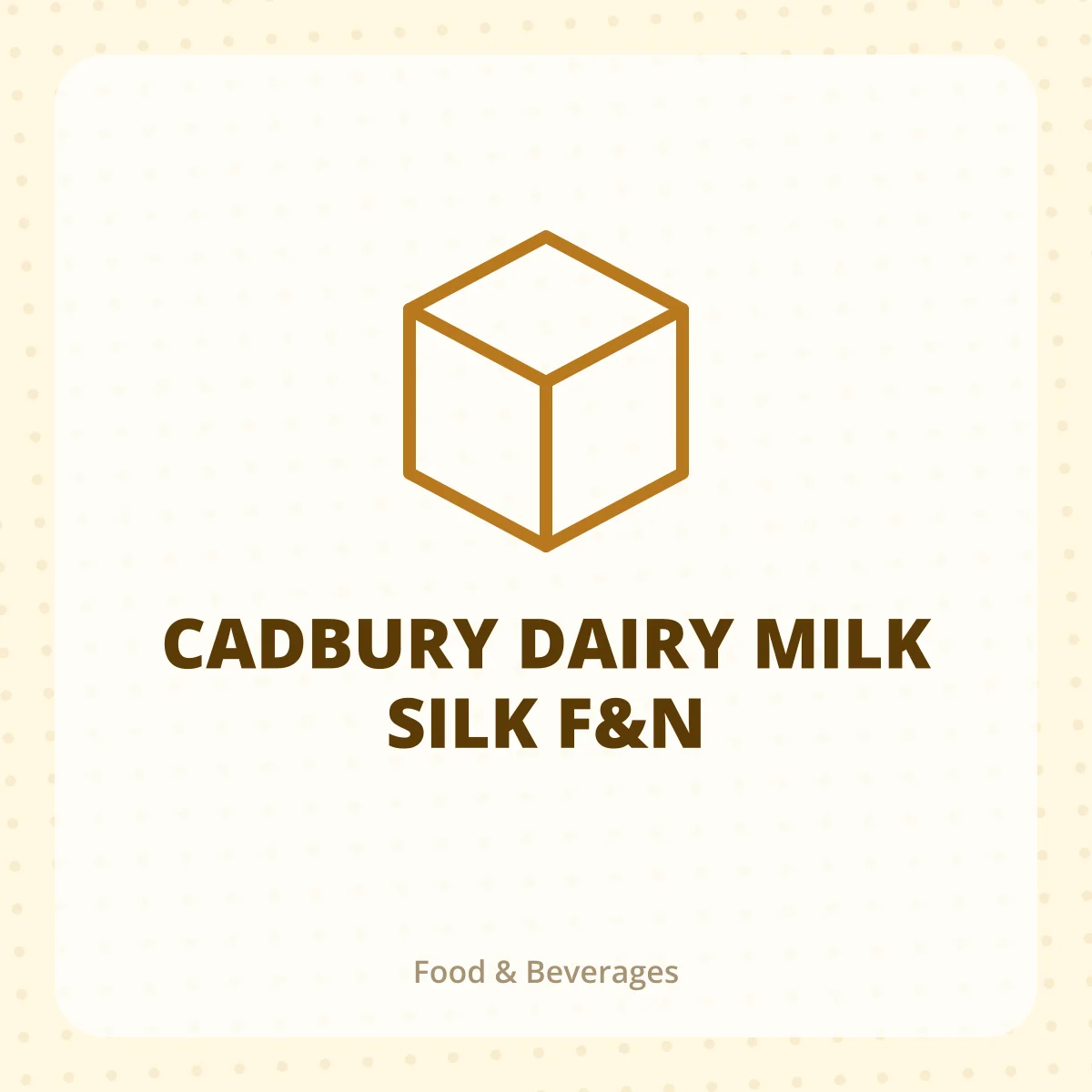 CADBURY DAIRY MILK SILK F&N 1X1