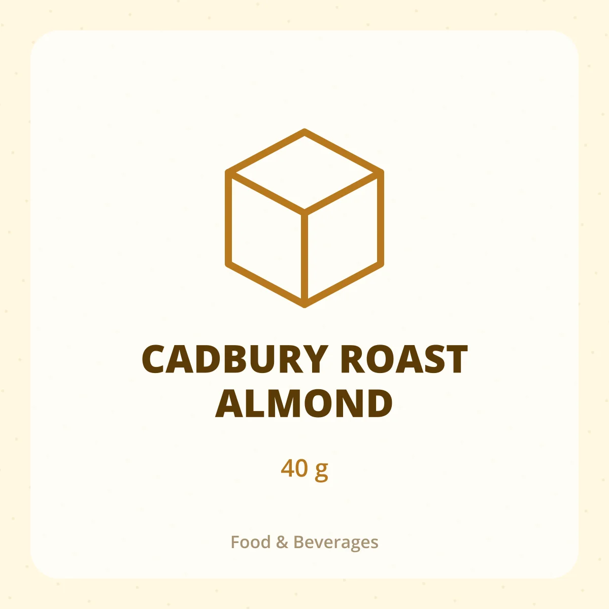 CADBURY ROAST ALMOND 1X40GM