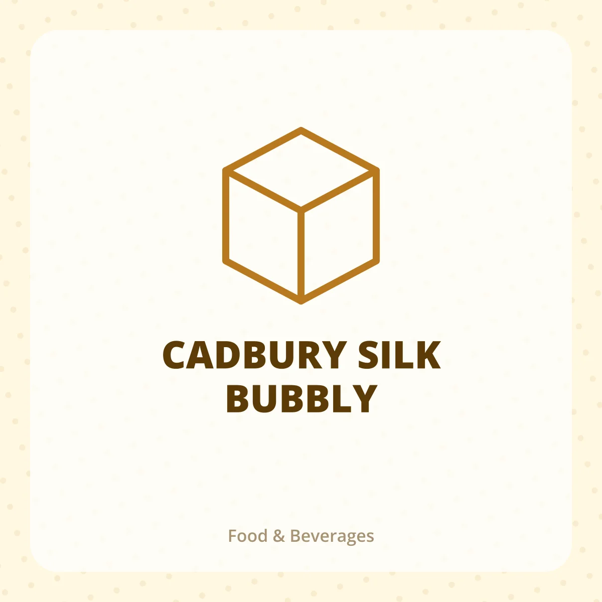 CADBURY SILK BUBBLY 1X1