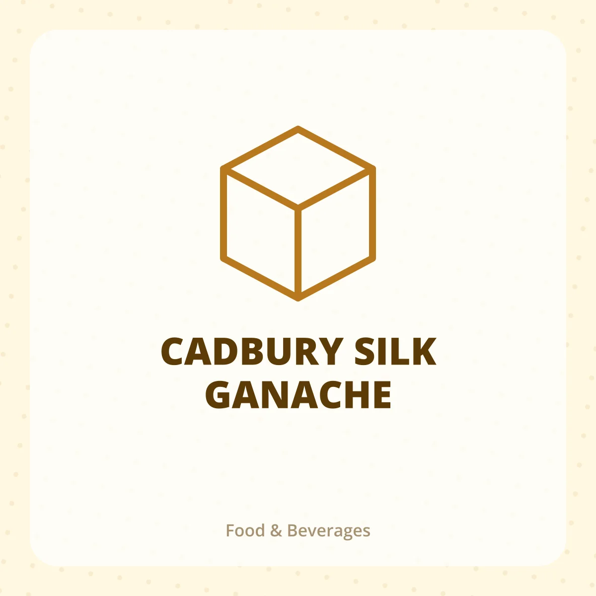 CADBURY SILK GANACHE 1X1