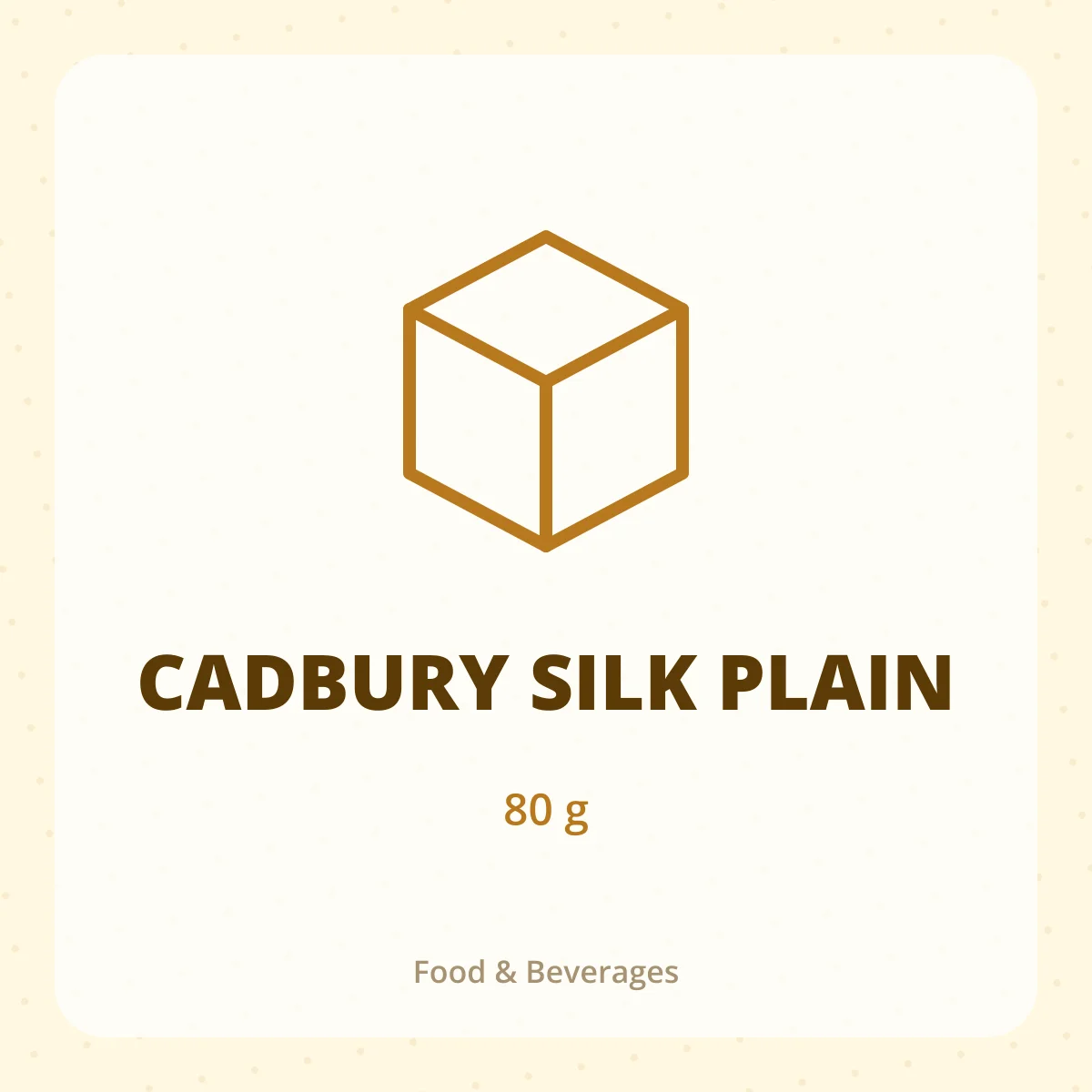 CADBURY SILK PLAIN 1X80GM