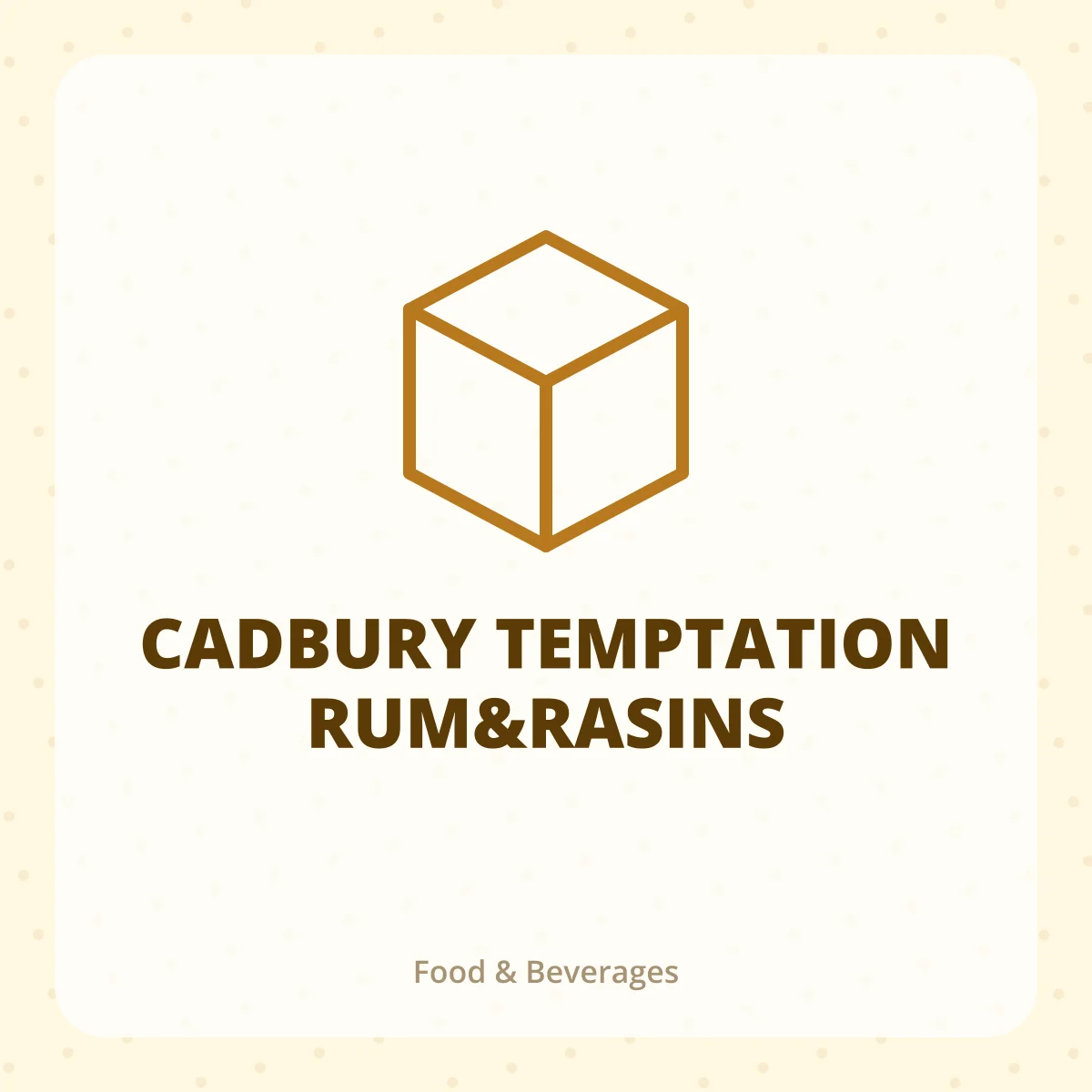 CADBURY TEMPTATION RUM&RASINS 1X1