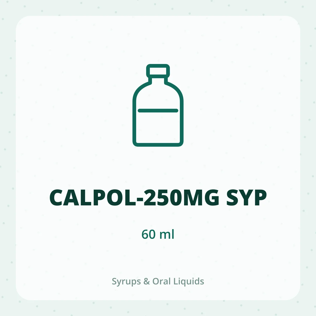 CALPOL-250MG SYP 1X60ML