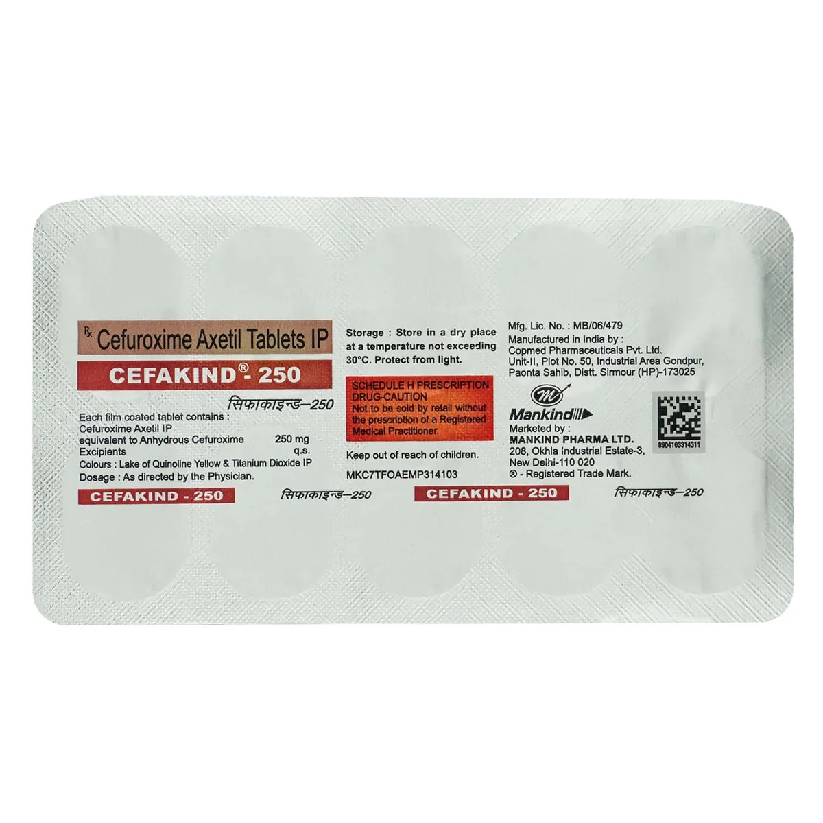 CEFAKIND-250MG TAB 1X10